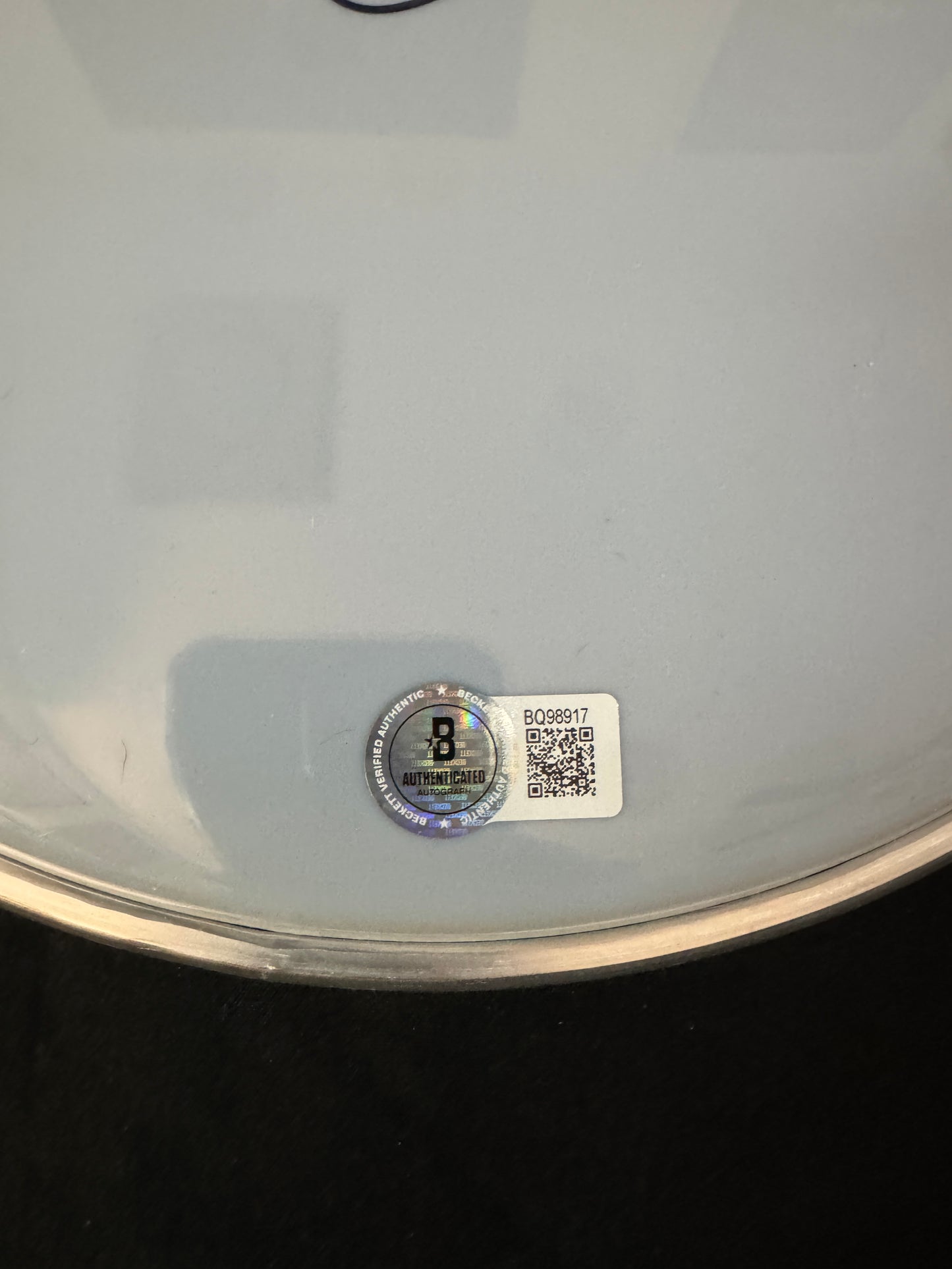 Osgood Perkins signed The Monkey White Drum Head prop W/ Beckett COA