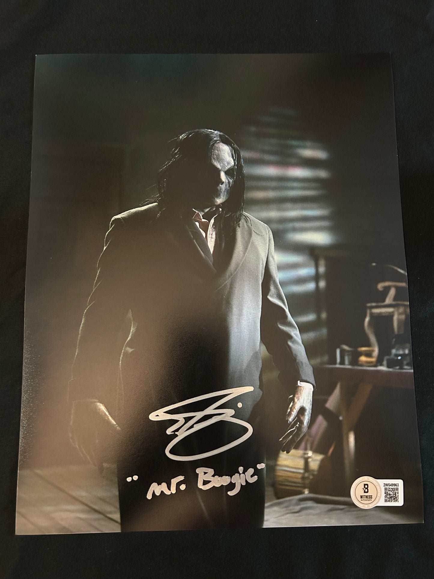 Nicholas King signed Sinister 8x10 photo (Mr. Boogie inscription) W/Beckett witness COA