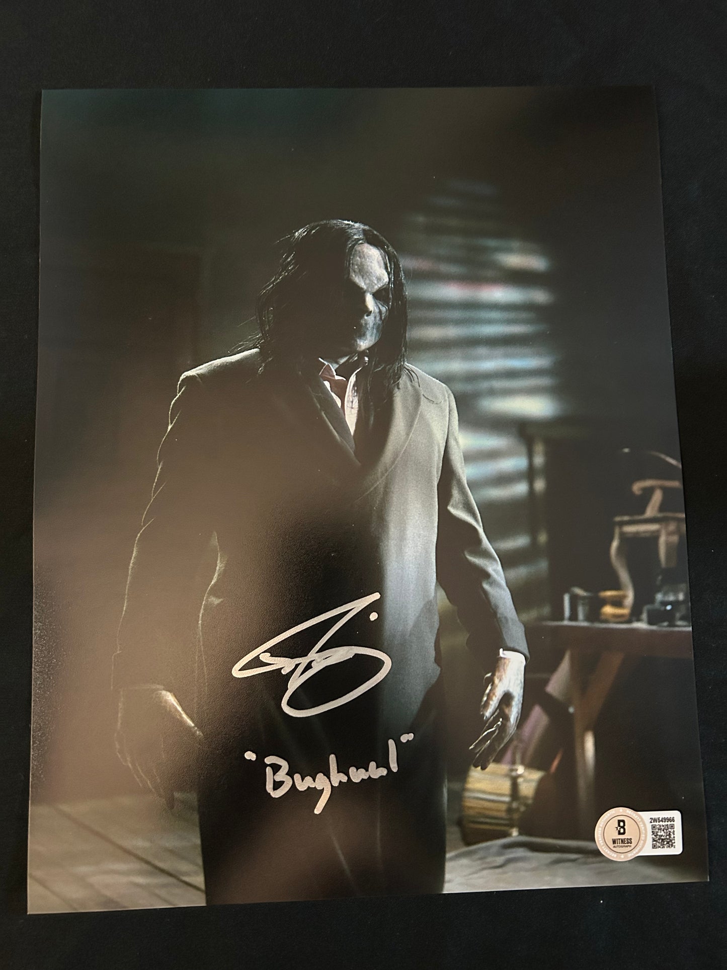 Nicholas King signed Sinister 8x10 photo (Bughuul inscription) W/Beckett witness COA
