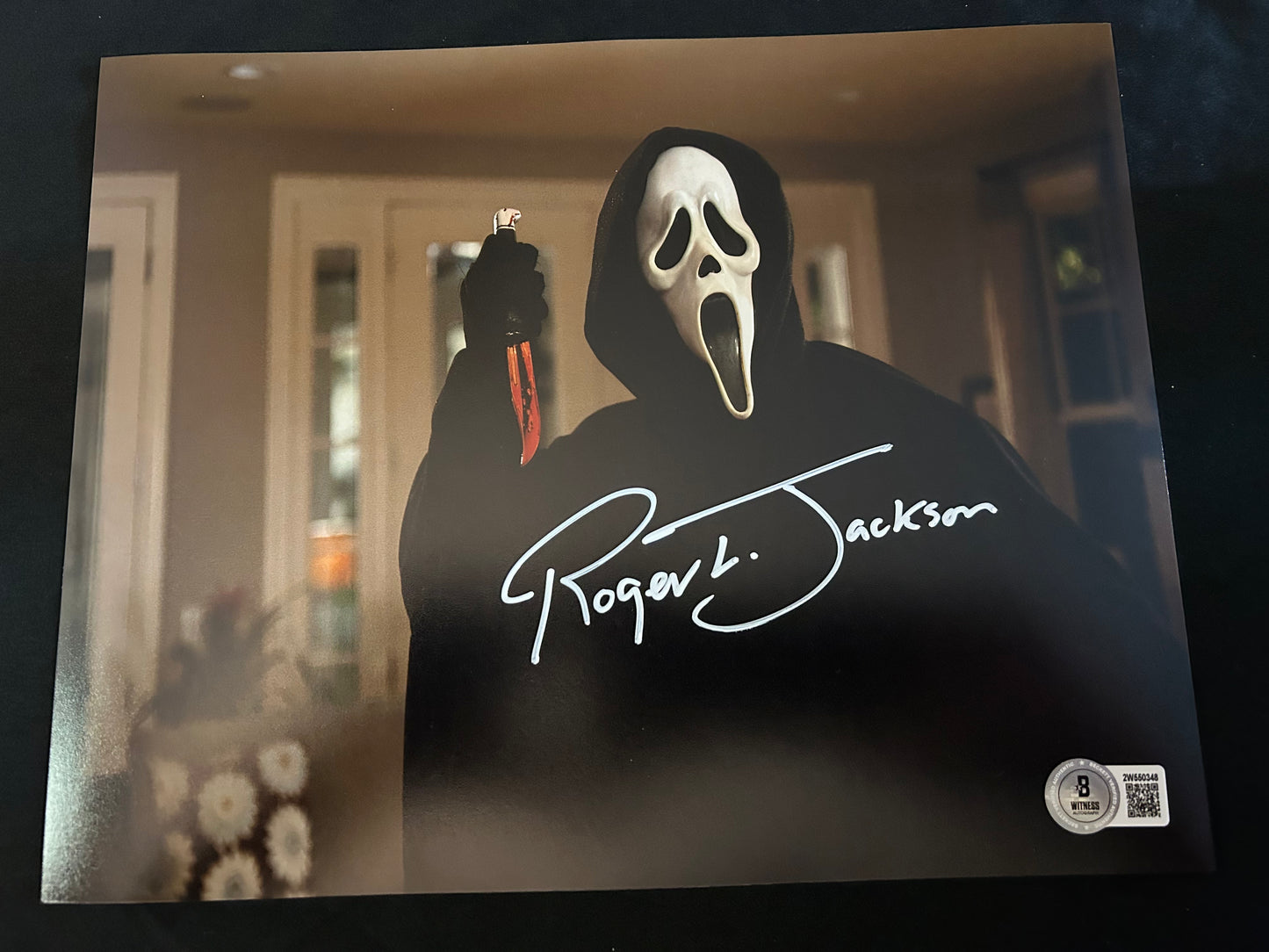 Roger Jackson signed Scream 8x10 photo W/Beckett witness COA