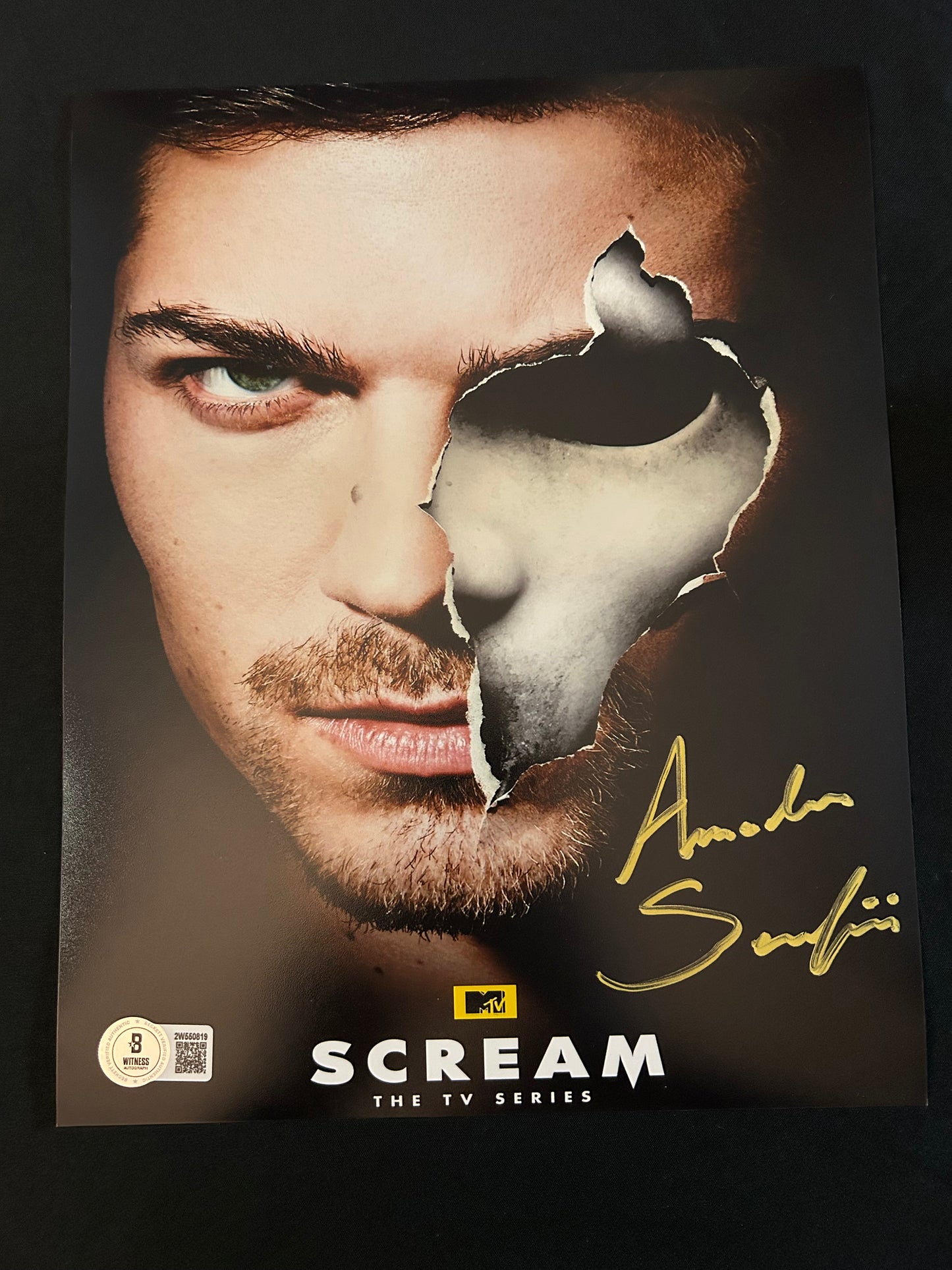 Amadeus Serafini signed Scream The TV Series 8x10 photo W/Beckett witness COA
