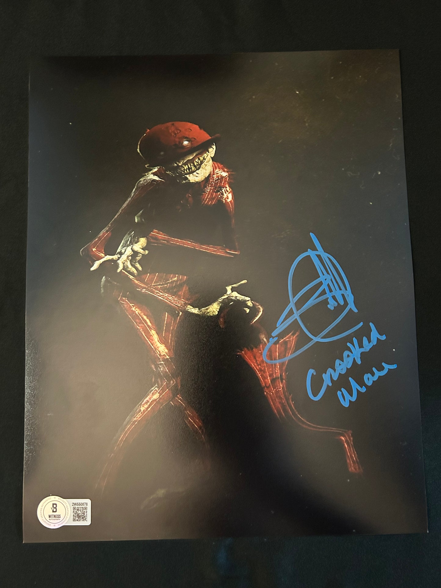 Javier Botet signed The Conjuring 2 (Crooked Man inscribed) 8x10 photo W/Beckett witness COA