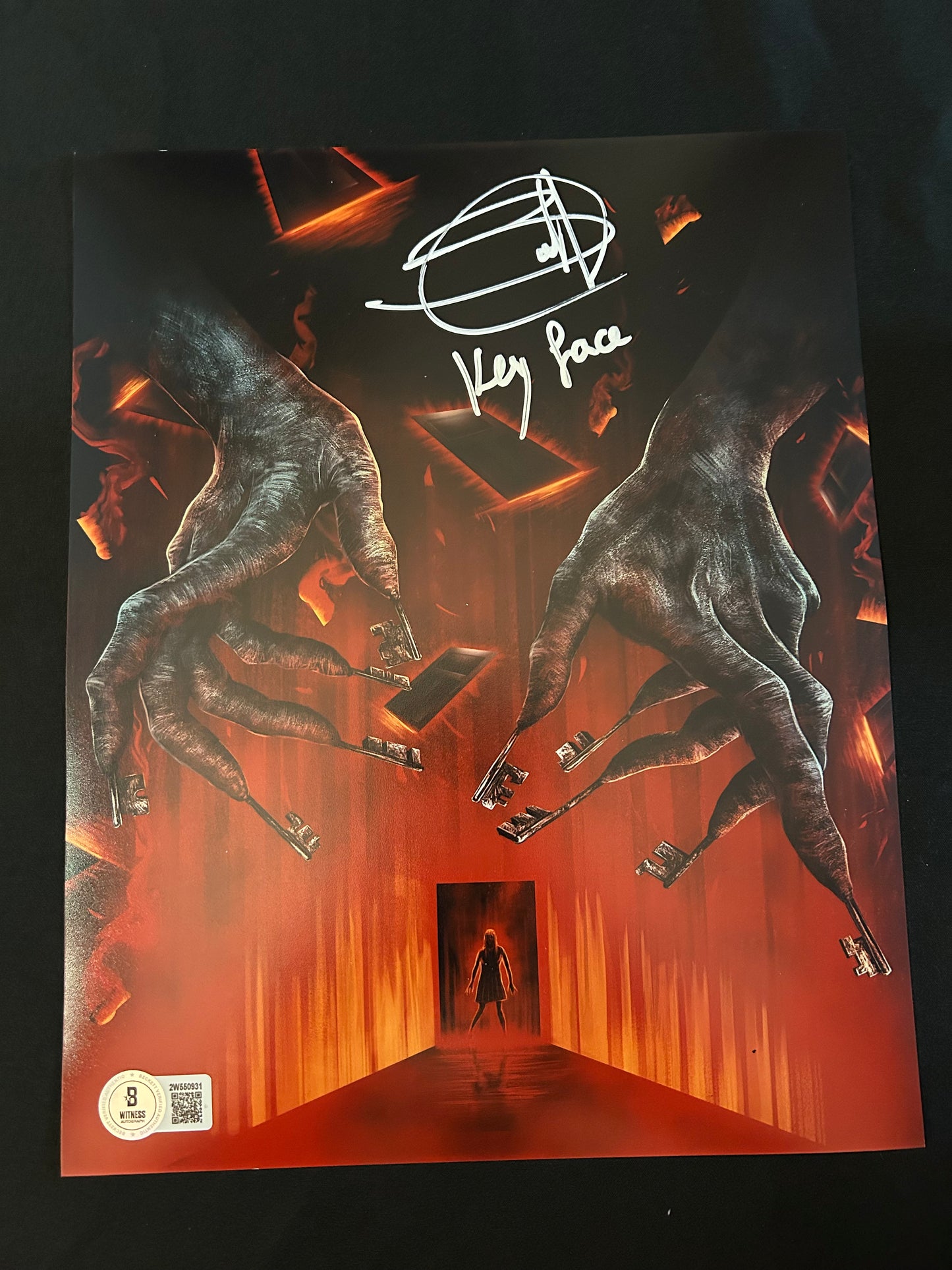 Javier Botet signed Insidious: The Last Key (Key Face inscribed) signed 8x10 photo W/Beckett witness COA