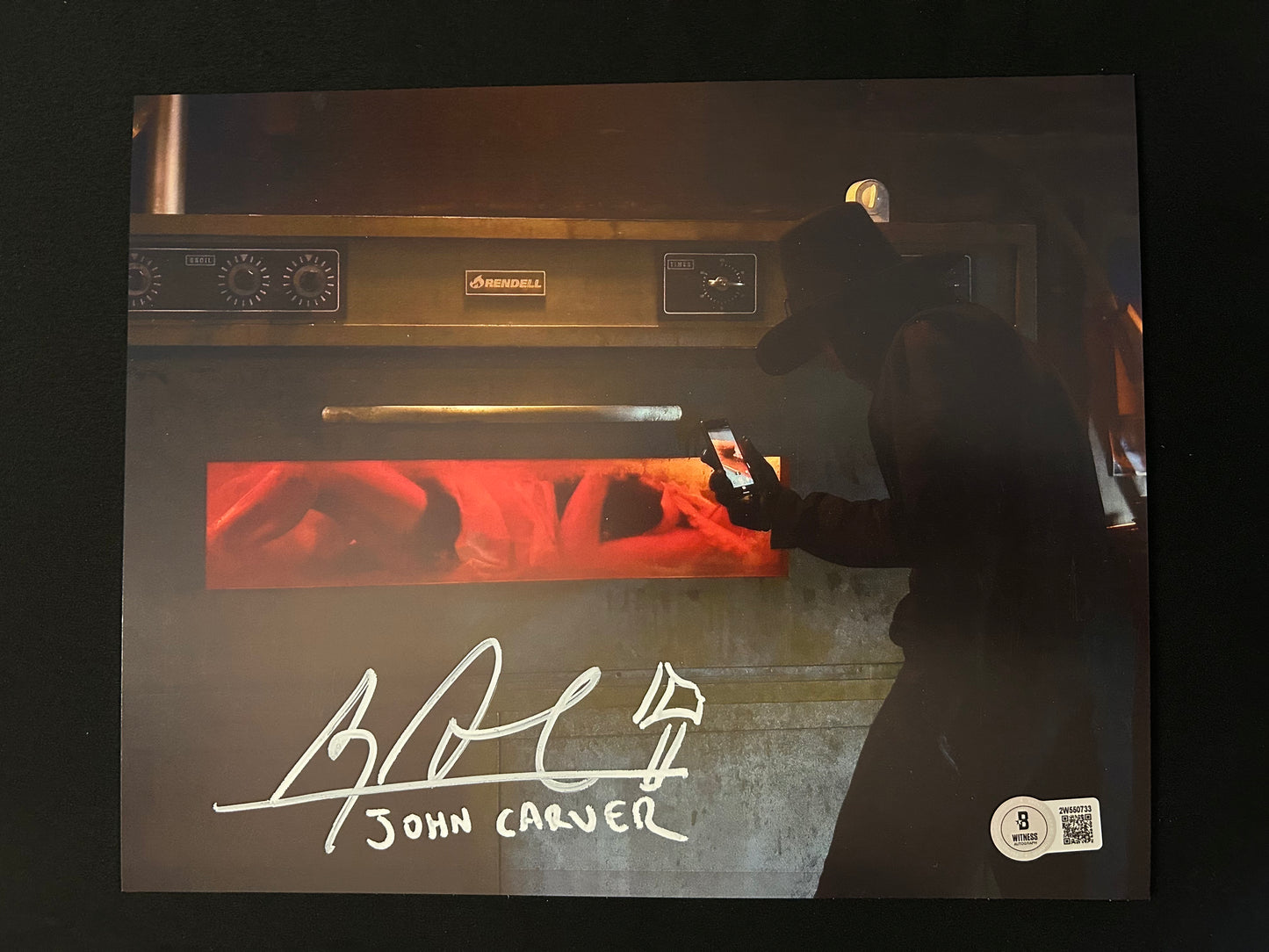 Alex Armbruster signed Thanksgiving (John Carver inscribed) 8x10 photo W/Beckett witness COA