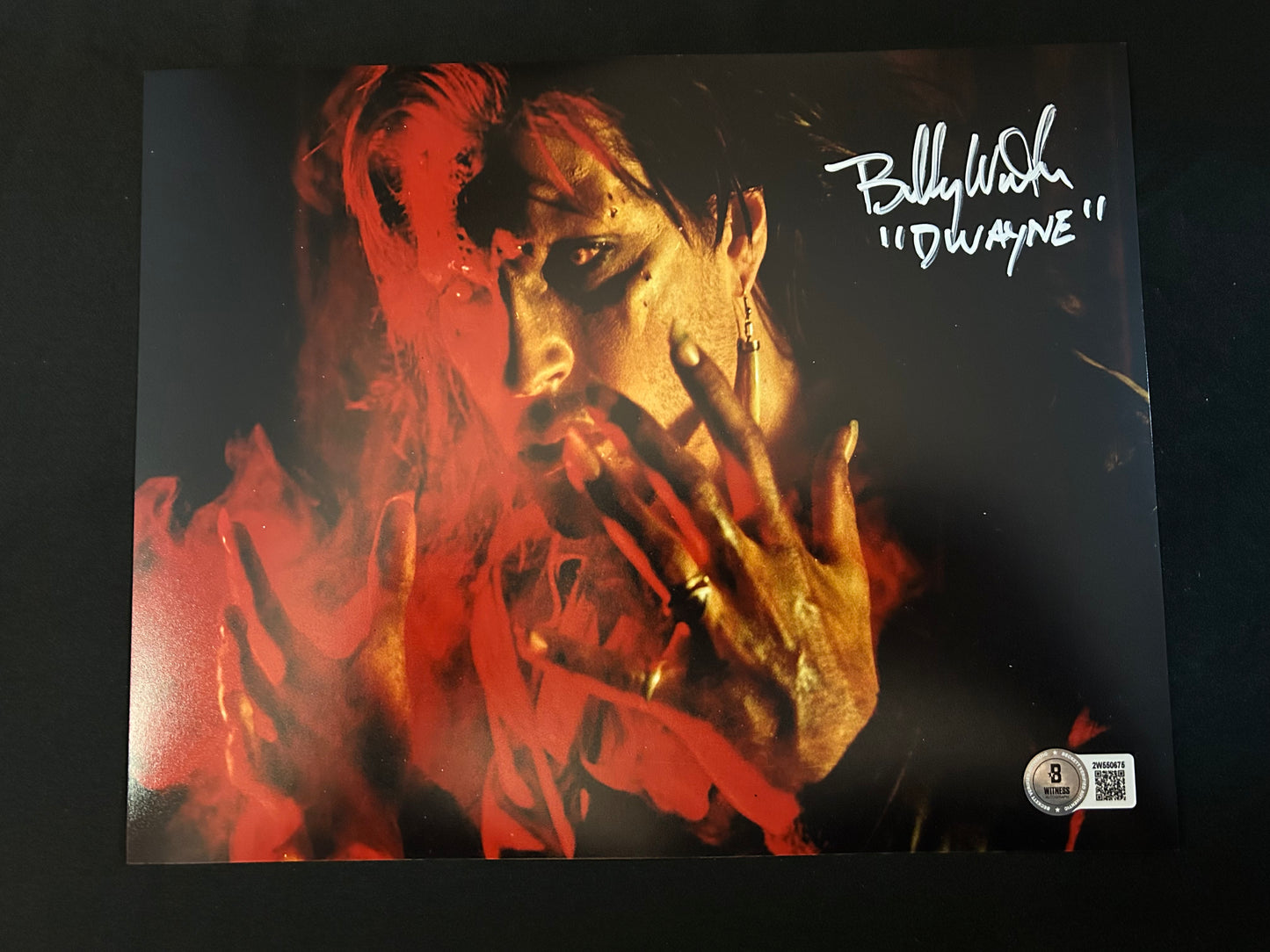 Billy Wirth signed The Lost Boys (Dwayne inscribed) 8x10 photo W/Beckett witness COA