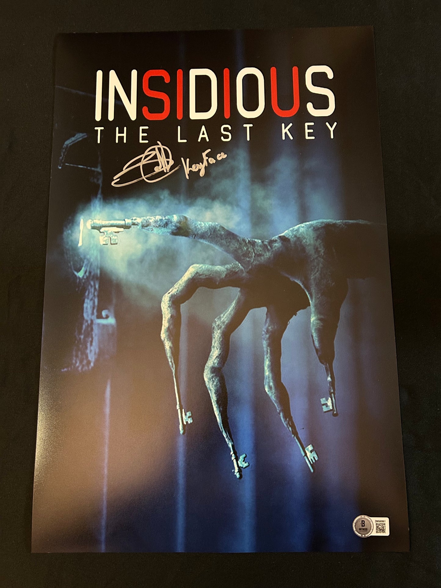 Javier Botet signed Insidious: The Last Key (Key Face inscribed) signed 11x17 photo W/Beckett witness COA