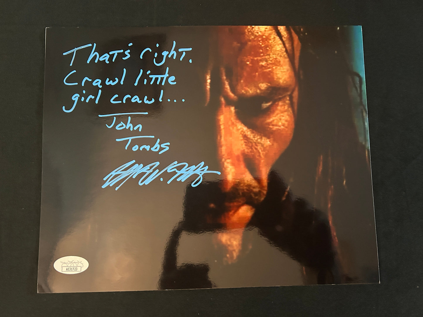 Rob Mello signed Happy Death Day (Thats' Right, Crawl Little Girl Crawl... inscribed) 8x10 photo W/ JSA COA