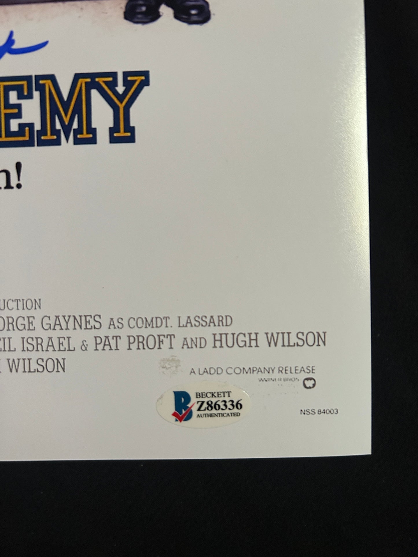 Leslie Easterbrook & Michael Winslow signed Police Academy 11x17 photo W/ Beckett COA