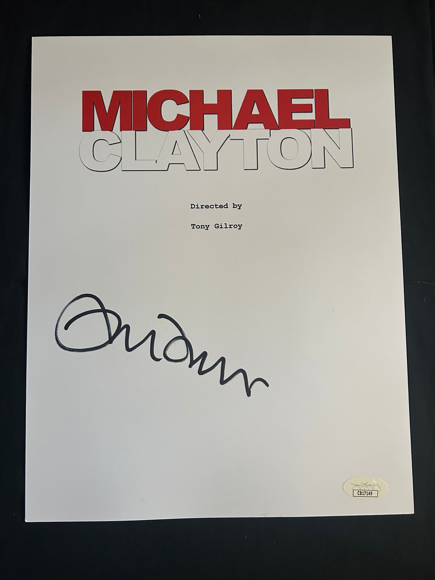 Tilda Swinton signed Michael Clayton script cover W/ JSA COA