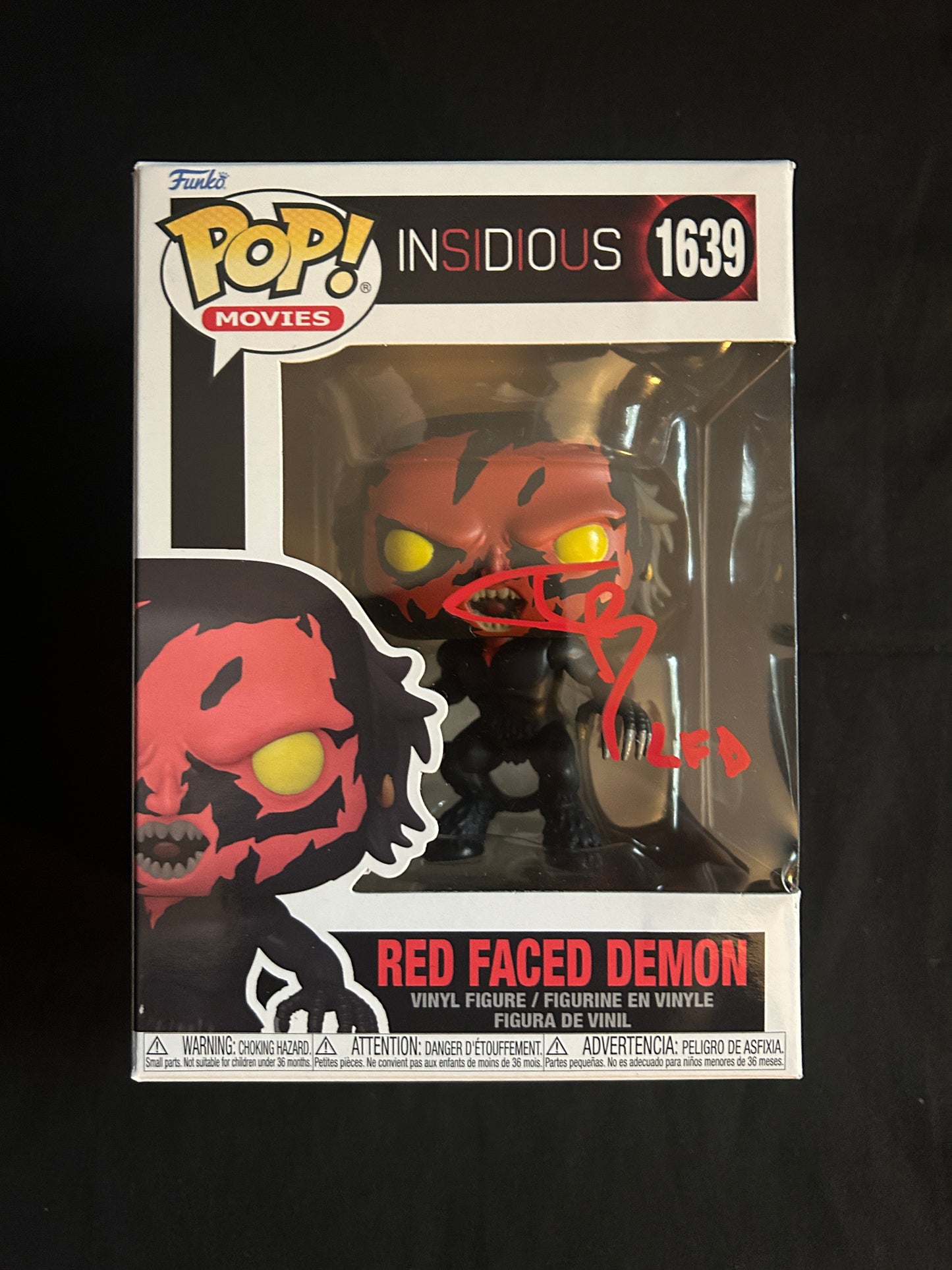 Joseph Bishara signed Insidious Red Faced Demon Funko Pop W/ Beckett witness COA