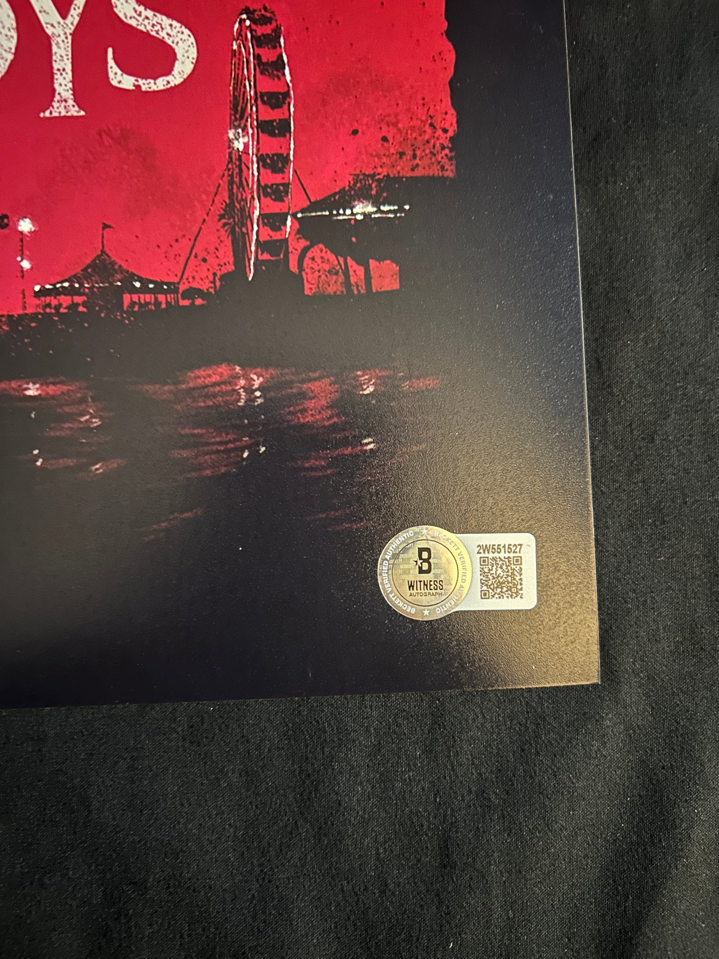 Kiefer Sutherland and Jason Patric signed The Lost Boys 11x17 photo W/Beckett witness COA