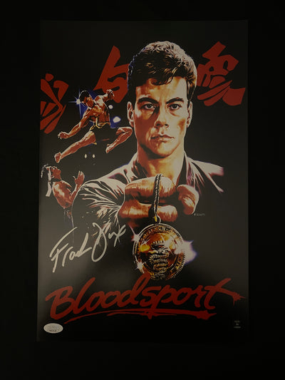 Frank Dux signed Bloodsport 11X17 Photo W/ JSA COA