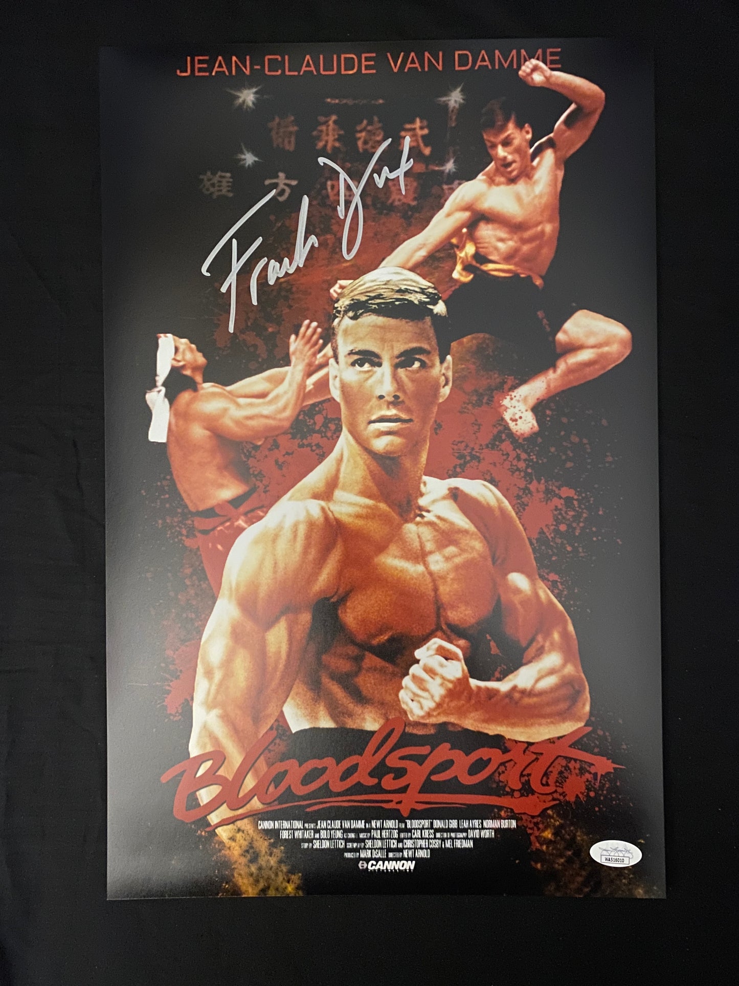 Frank Dux signed Bloodsport 11X17 Photo W/ JSA COA