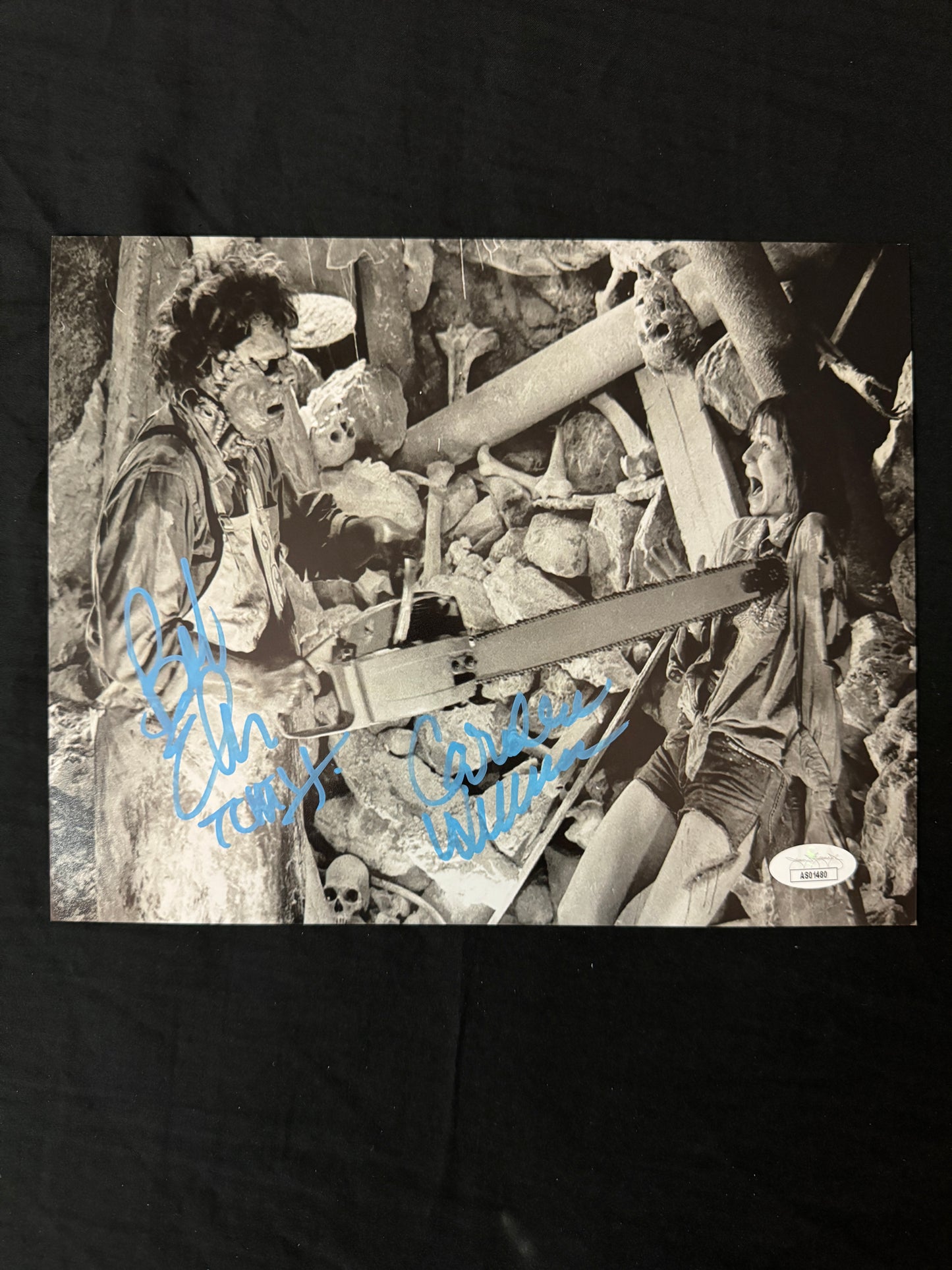 Bob Elmore & Caroline Williams The Texas Chainsaw Massacre II signed 8X10 Photo W/ JSA COA