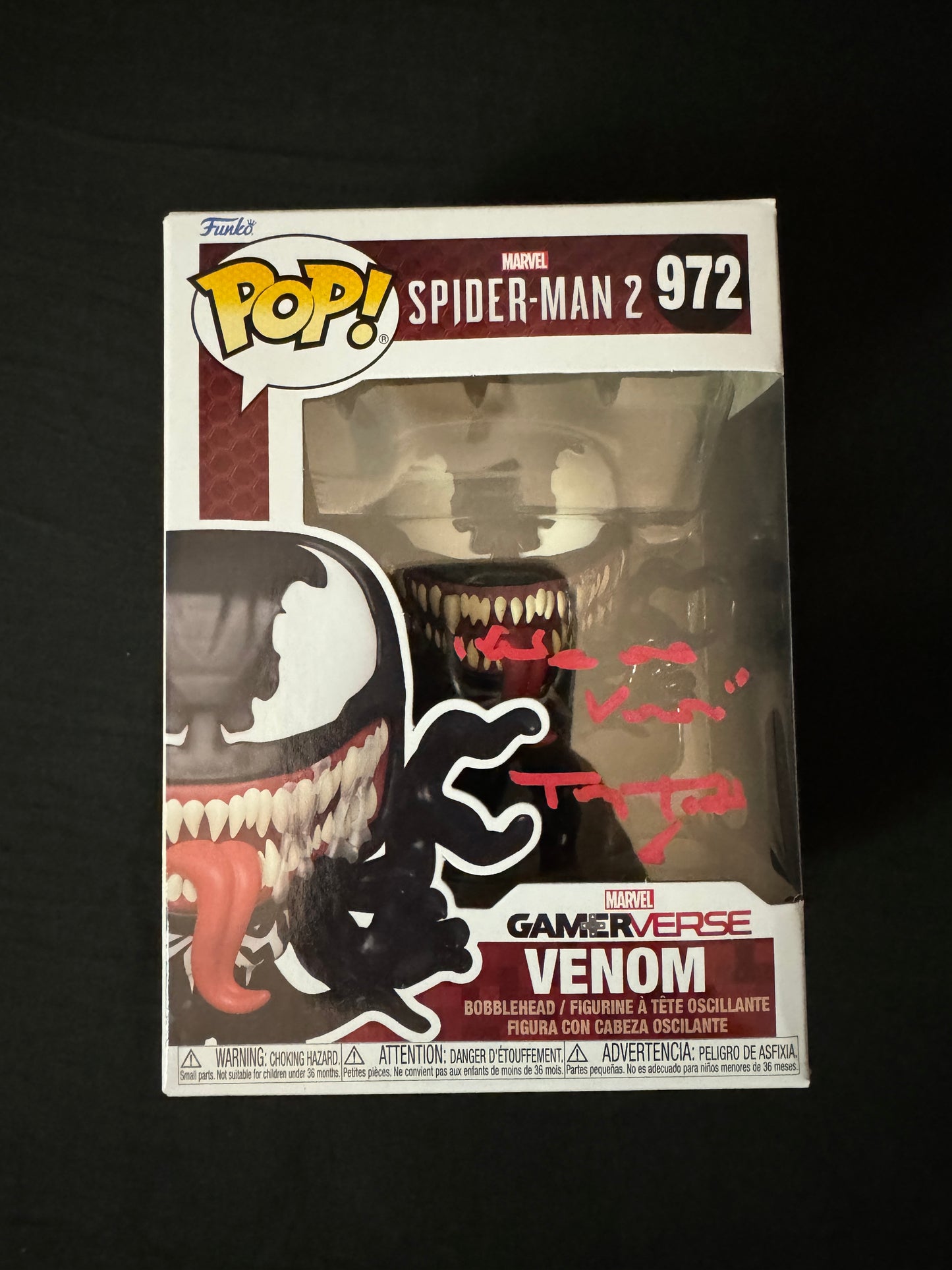 Tony Todd signed and inscribed Venom Funko Pop W/ JSA COA