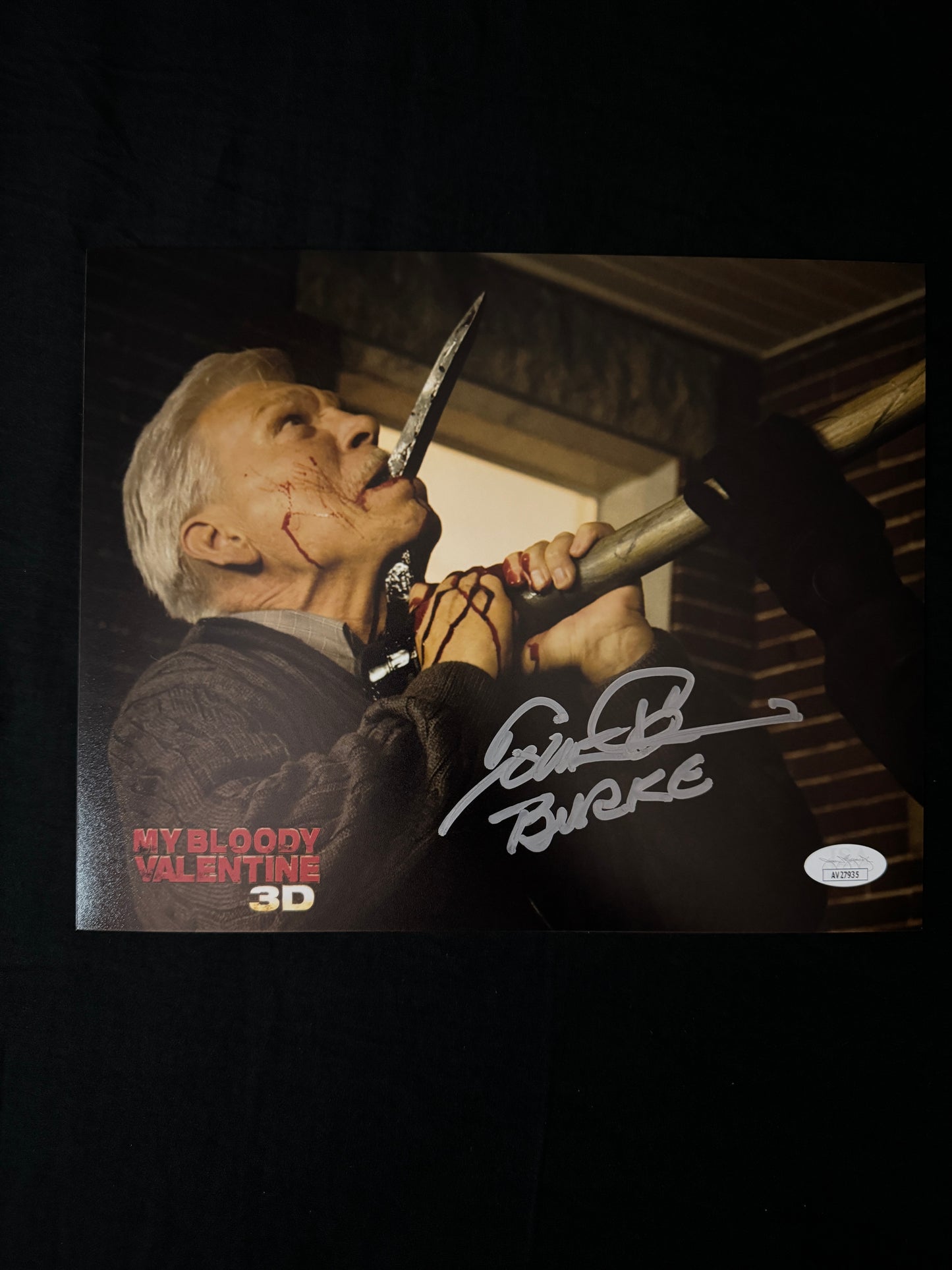 Tom Atkins signed My Bloody Valentine 3D 8X10 photo W/ JSA COA