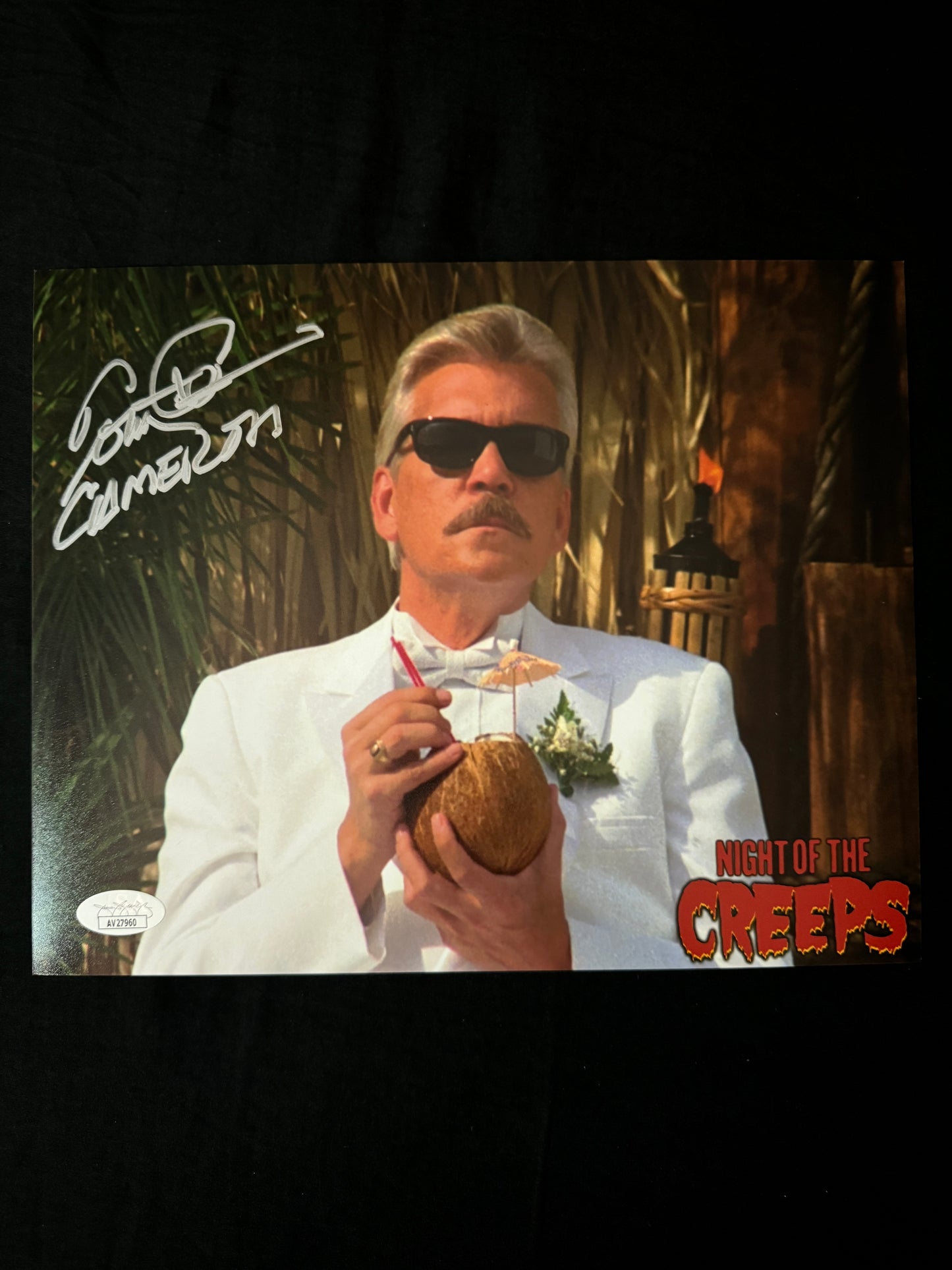 Tom Atkins signed Night Of The Creeps 8X10 photo W/ JSA COA