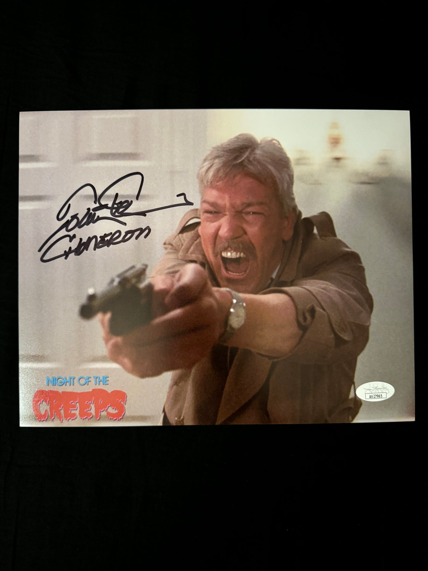 Tom Atkins signed Night Of The Creeps 8X10 photo W/ JSA COA
