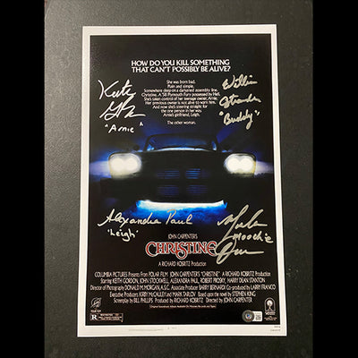 Christine 11x17 photo signed by 4X cast members  W/ Beckett Witnessed COA
