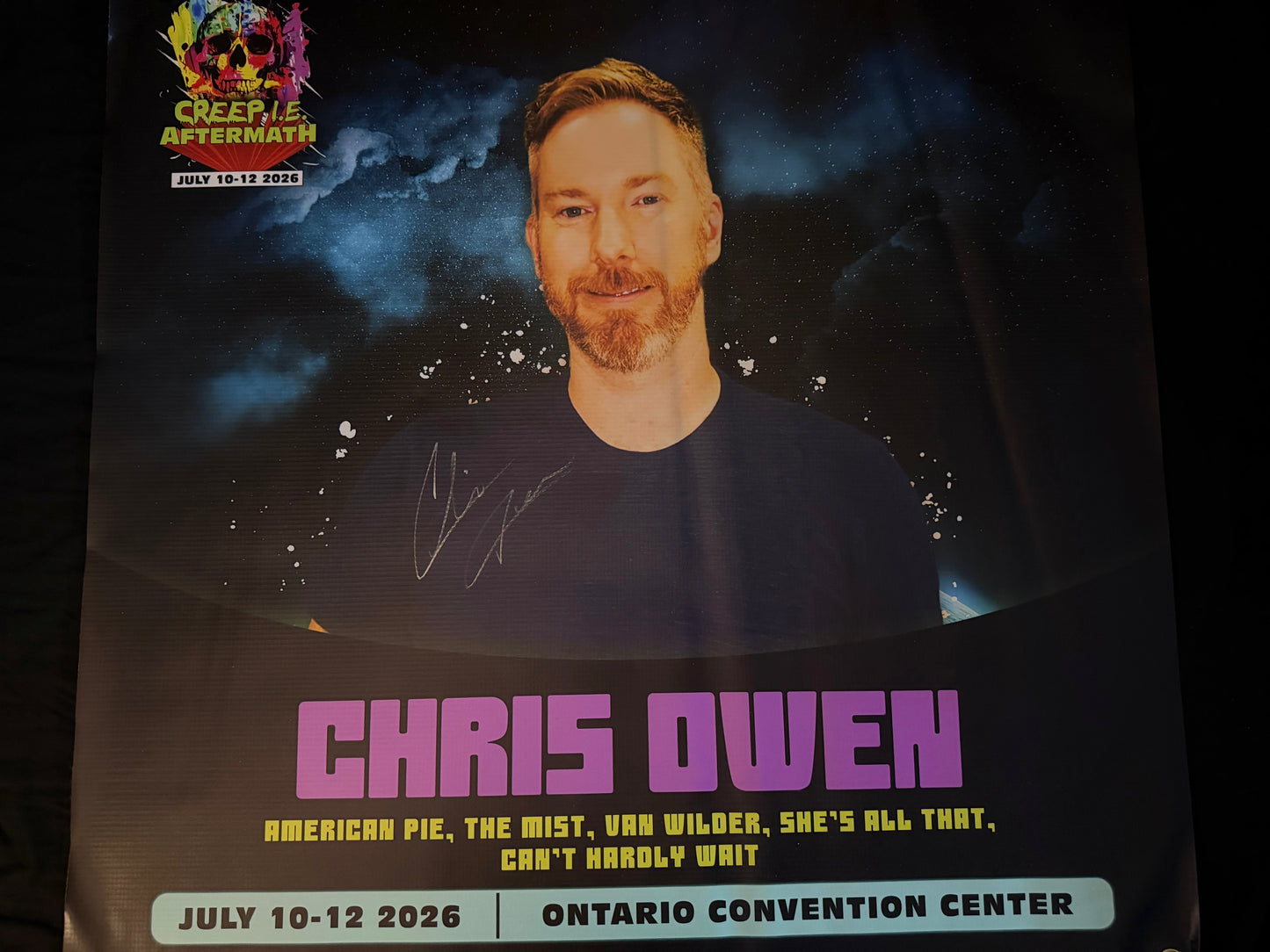 Creep I.E. Aftermath Signed vinyl Banners 30"X30" (Chris Owen)