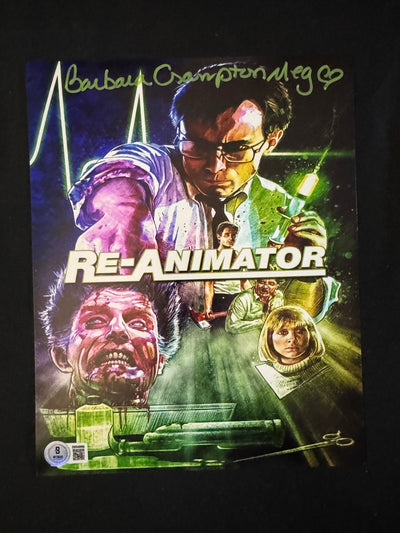 Barbara Crampton signed Re-Animator (Meg inscription) 8x10 photo W/Beckett witness COA