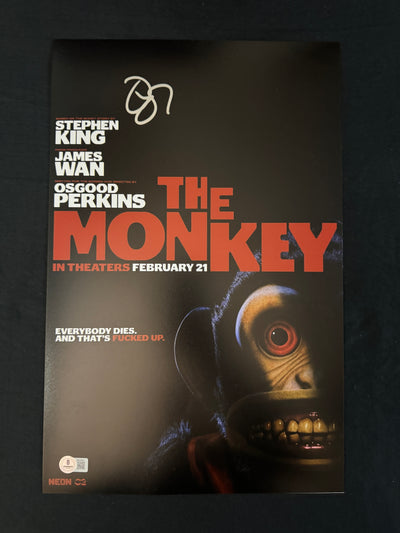 Osgood Perkins signed The Monkey 11x17 photo W/ Beckett COA