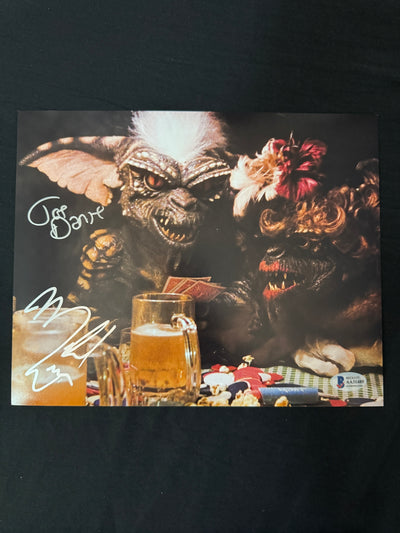 Joe Dante & Michael Winslow signed Gremlins 8X10 photo W/ Beckett COA