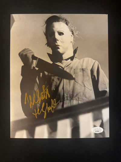 Nick Castle signed 8X10 Halloween photo W/ JSA COA