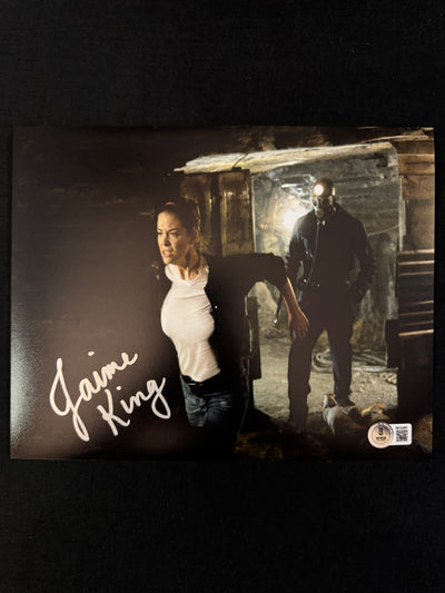 Jaime King signed My Bloody Valentine 3D 8X10 photo W/ Beckett Witnessed COA