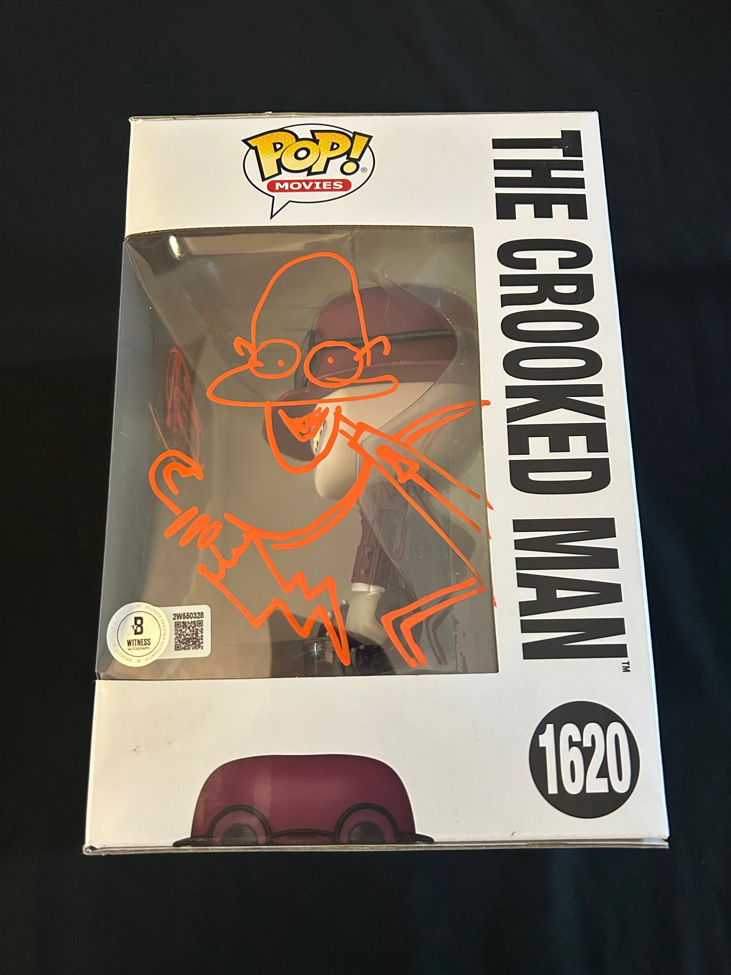 Javier Botet signed The Conjuring 2 Crooked Man Super Funko Pop with sketch **RARE** W/ Beckett witnessed COA