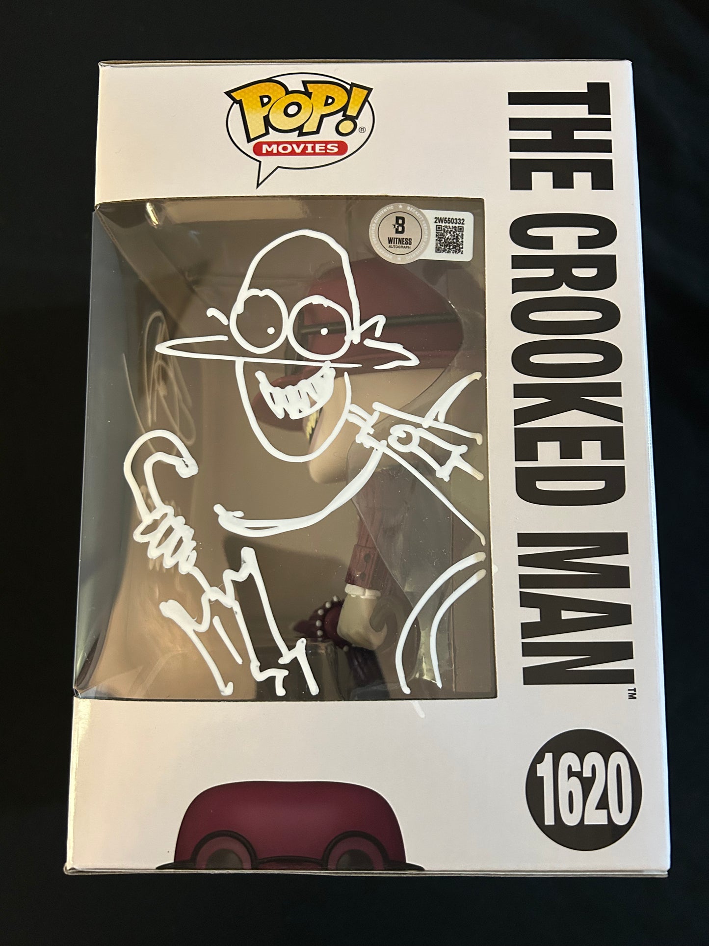 Javier Botet signed The Conjuring 2 Crooked Man Super Funko Pop with sketch **RARE** W/ Beckett witnessed COA
