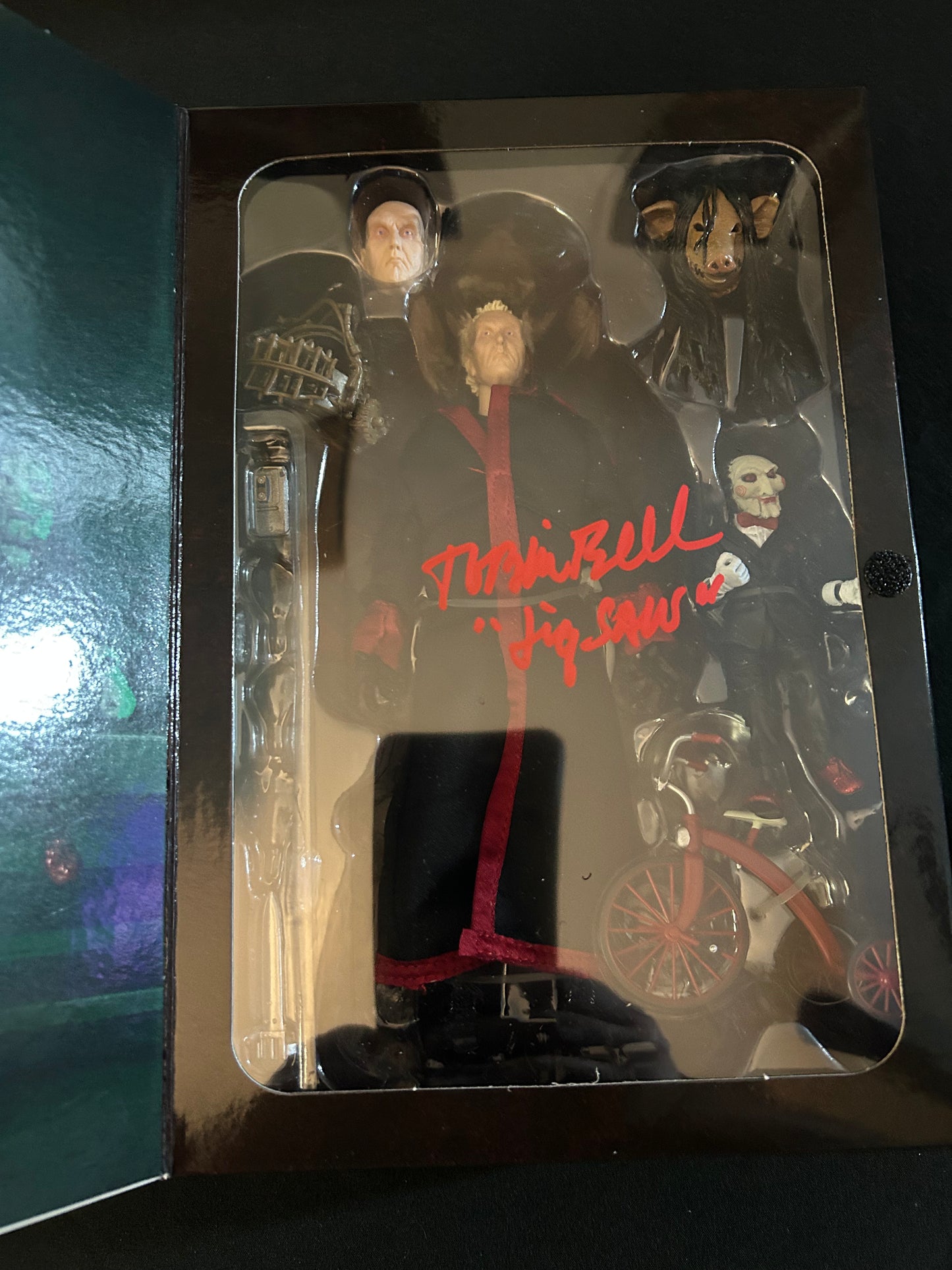 Tobin Bell signed Saw NECA Ultimate (Black Robe) W/ Beckett witnessed COA