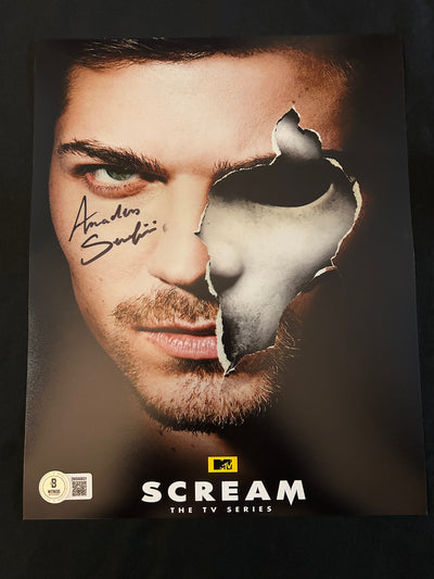 Amadeus Serafini signed Scream The TV Series 8x10 photo W/Beckett witness COA