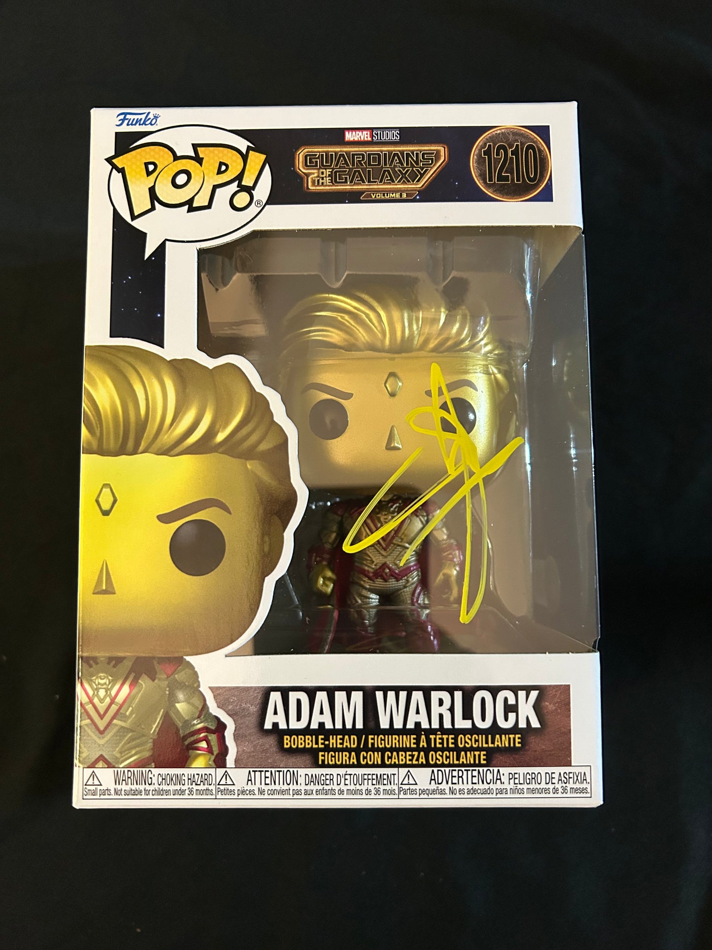 Will Poulter signed Guardians of the Galaxy 3 Adam Warlock Funko Pop W/ Beckett COA