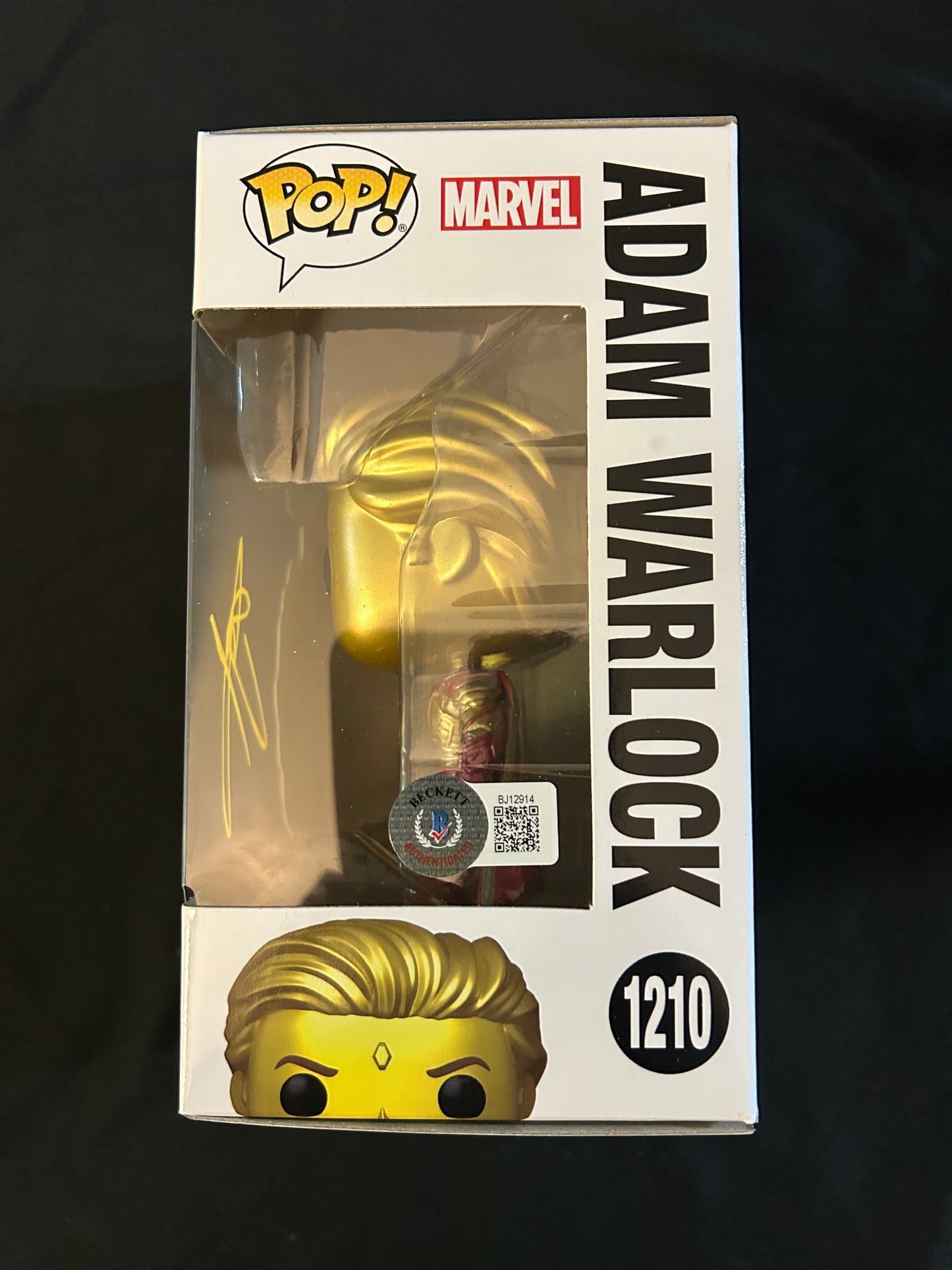 Will Poulter signed Guardians of the Galaxy 3 Adam Warlock Funko Pop W/ Beckett COA