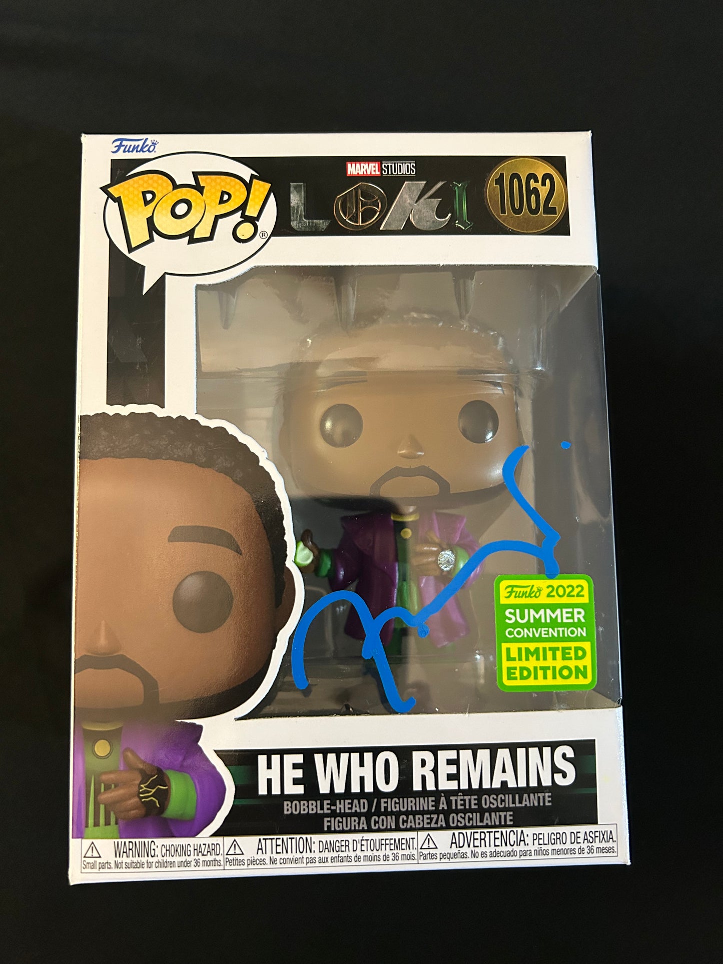 Jonathan Majors signed Loki He Who Remains Funko Pop W/ Beckett COA