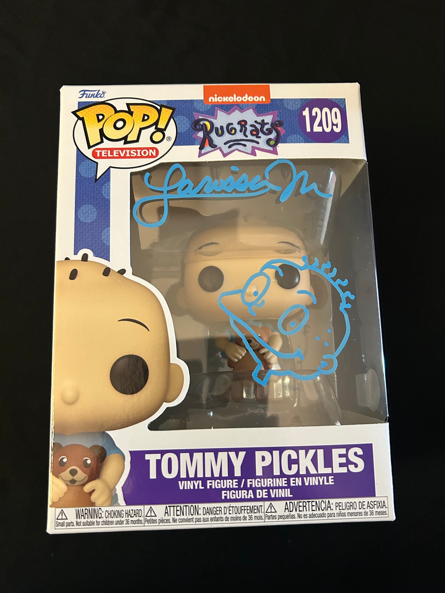 Larissa Marantz signed Rugrats Tommy Pickles (sketched Tommy face) Funko Pop W/ Beckett COA