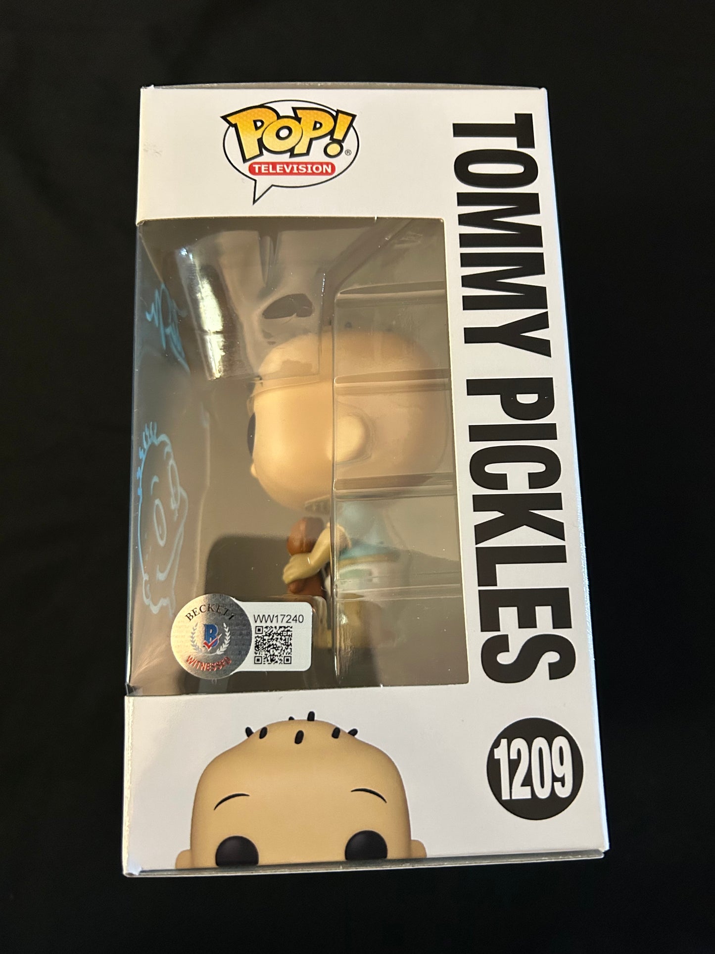 Larissa Marantz signed Rugrats Tommy Pickles (sketched Tommy face) Funko Pop W/ Beckett COA