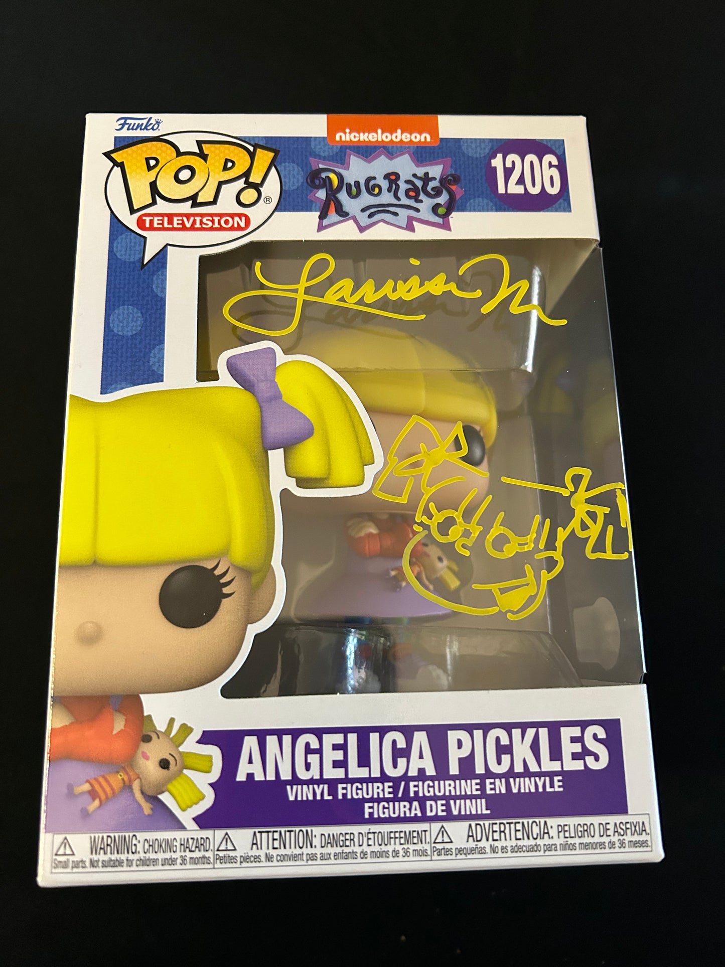 Larissa Marantz signed Rugrats Angelica Pickles (sketched Angelica face) Funko Pop W/ Beckett COA