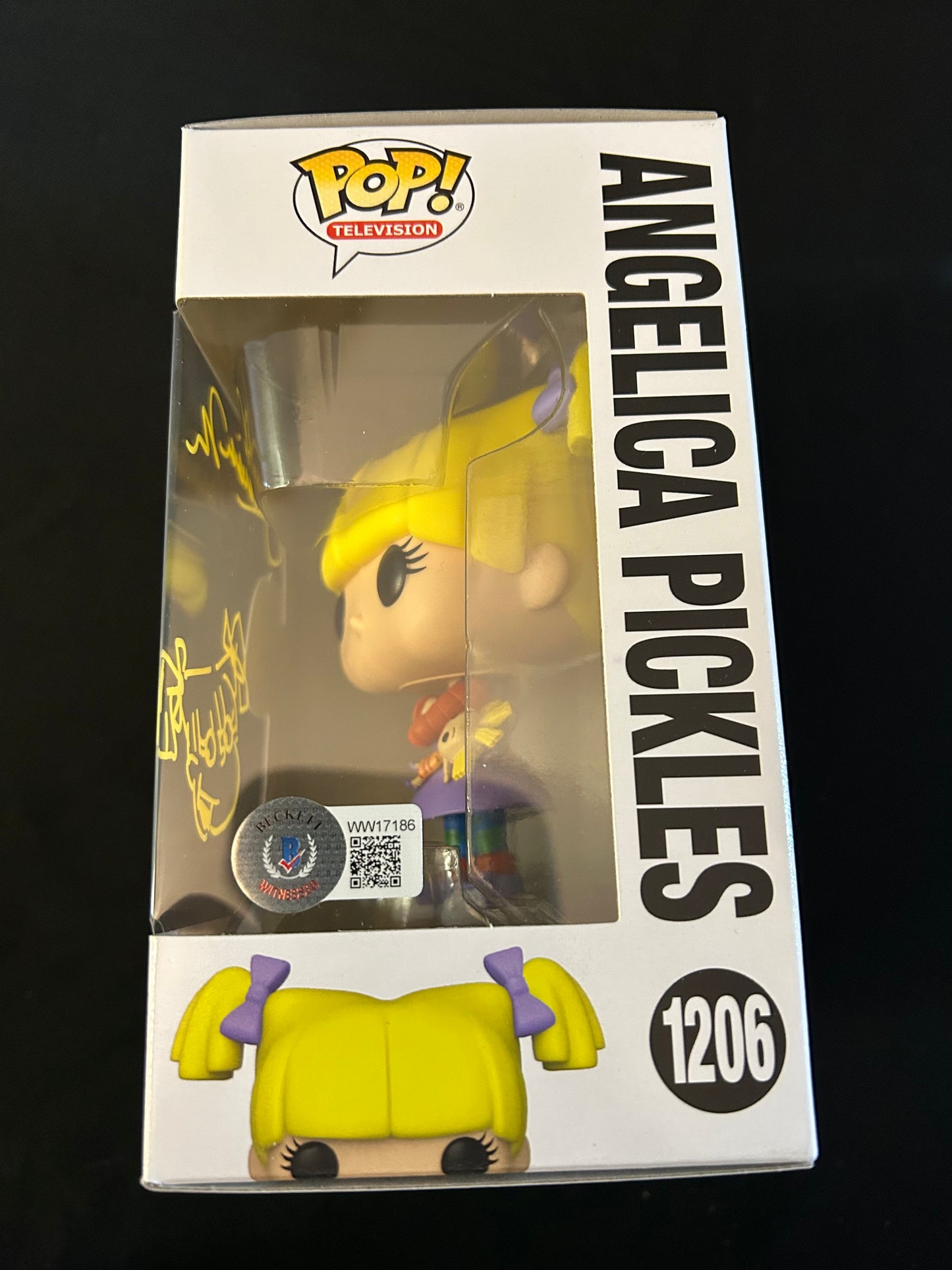 Larissa Marantz signed Rugrats Angelica Pickles (sketched Angelica face) Funko Pop W/ Beckett COA