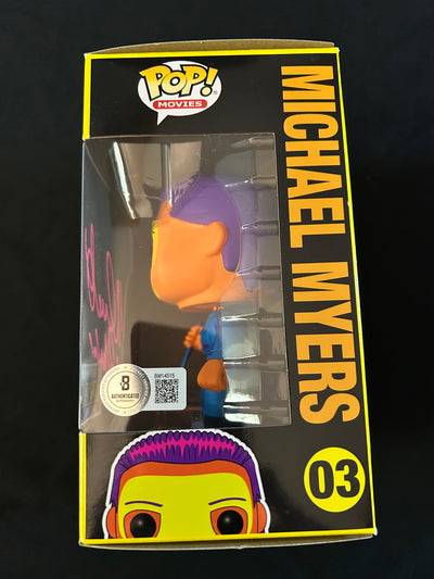 Nick Castle signed Black Light Michael Myers Funko Pop W/ Beckett COA