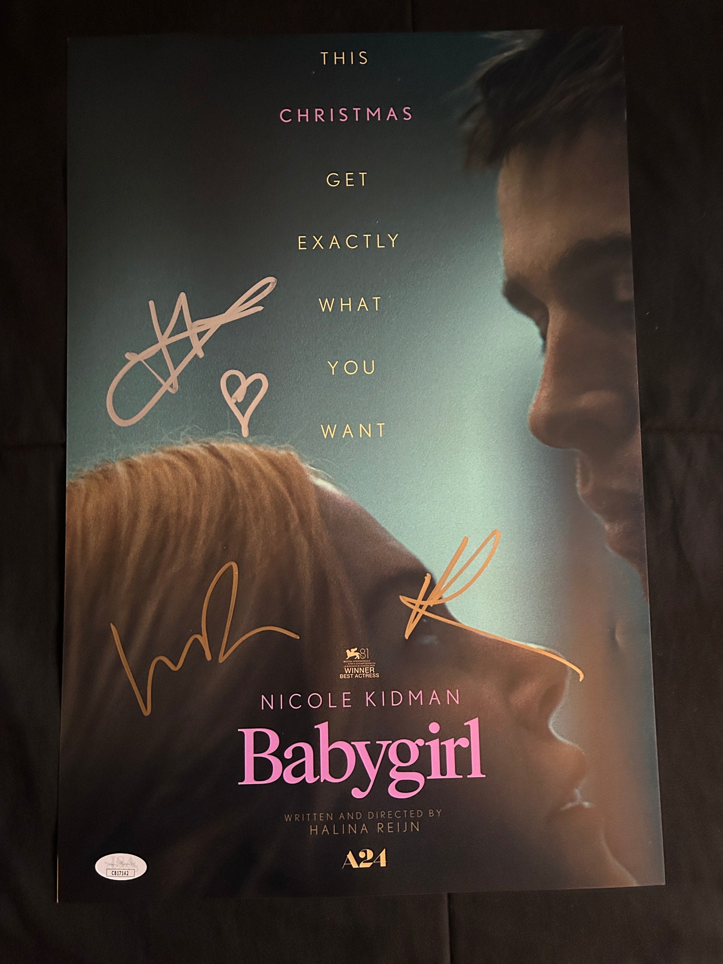 Babygirl 3x cast signed 12X18 photo W/ JSA COA