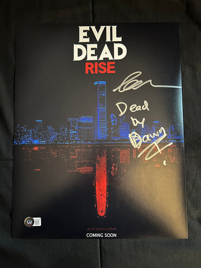 Lee Cronin signed Evil Dead Rise (Dead by Dawn inscribed) 11x14 photo W/Beckett COA