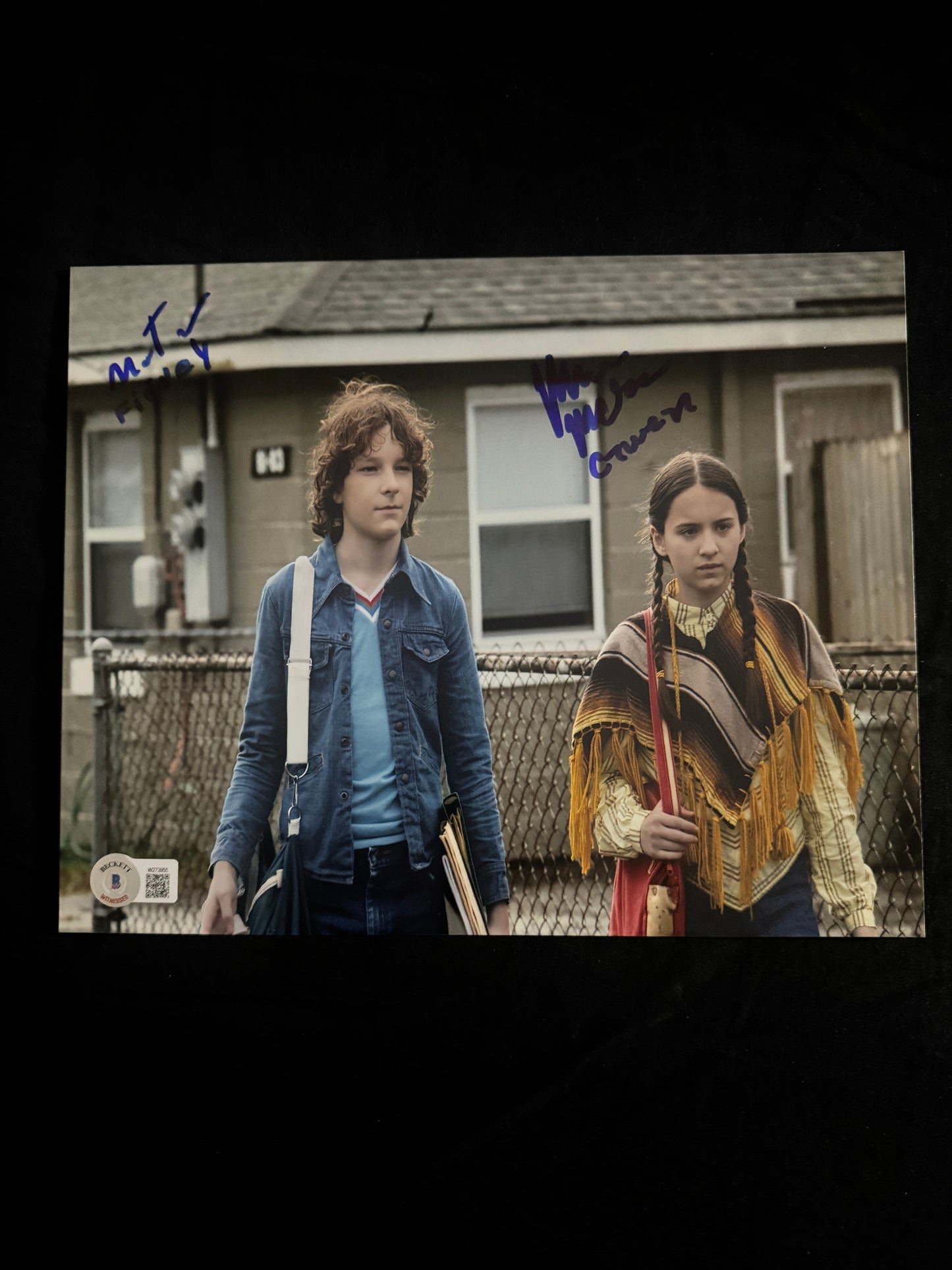 Madeleine Mcgraw  & Mason thames signed  8X10 Black Phone photo W/ Beckett COA