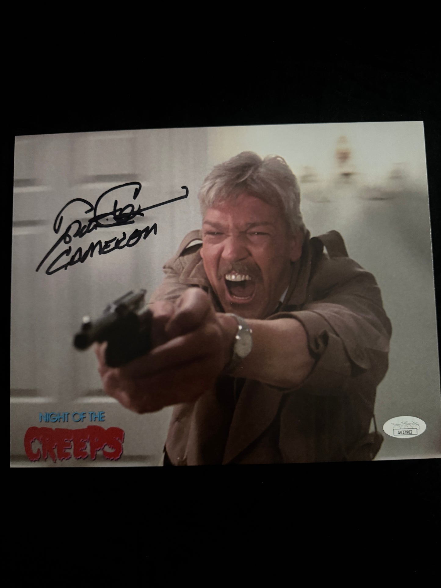 Tom Atkins signed  8X10 photo W/ JSA COA