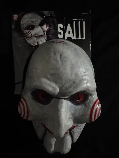 Tobin Bell signed Plastic Mask W/ Beckett COA