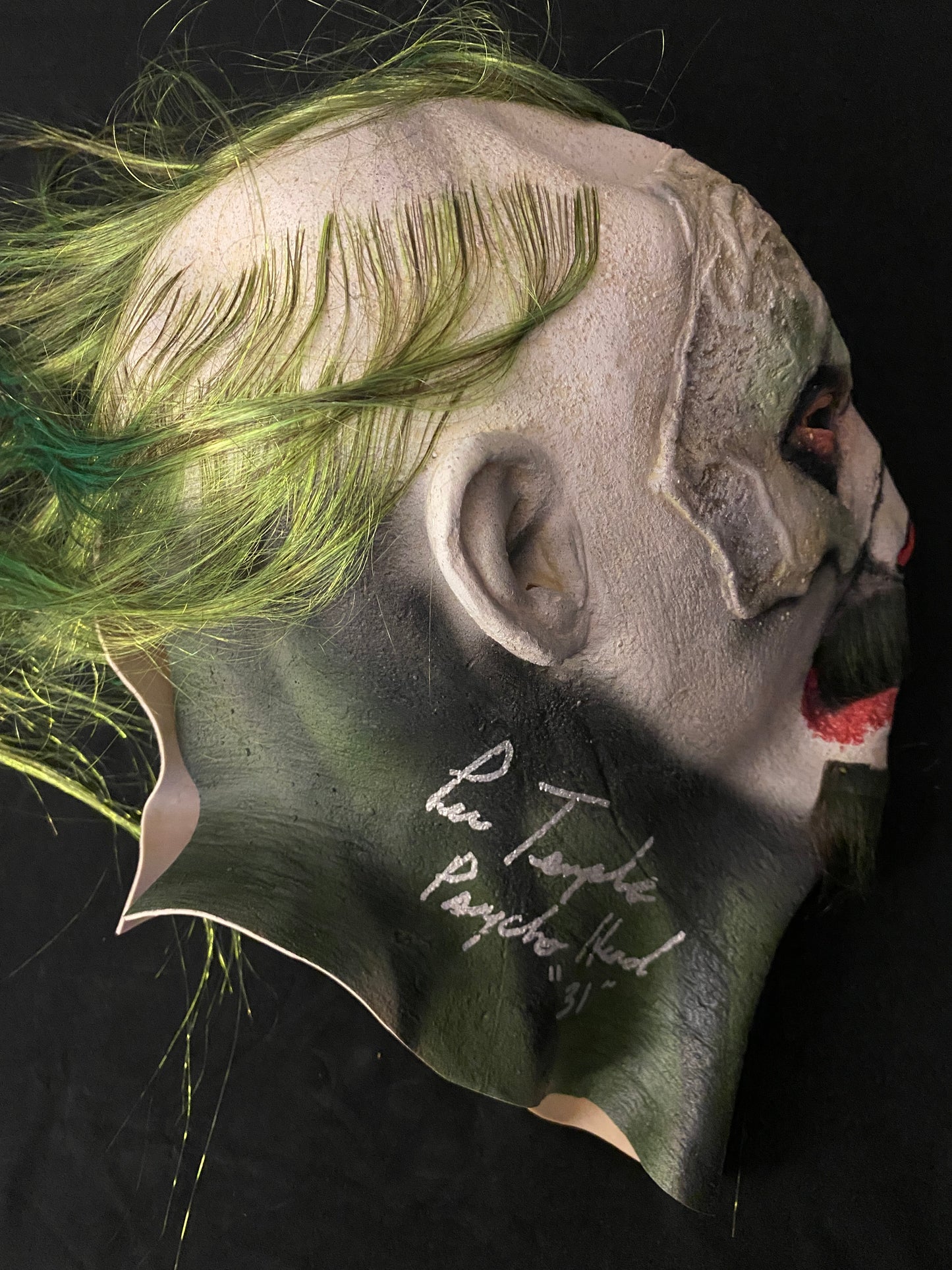 Lew Temple signed Rob Zombies 31 Psycho Head mask (Trick or Treat Studios) W/ Beckett witness COA