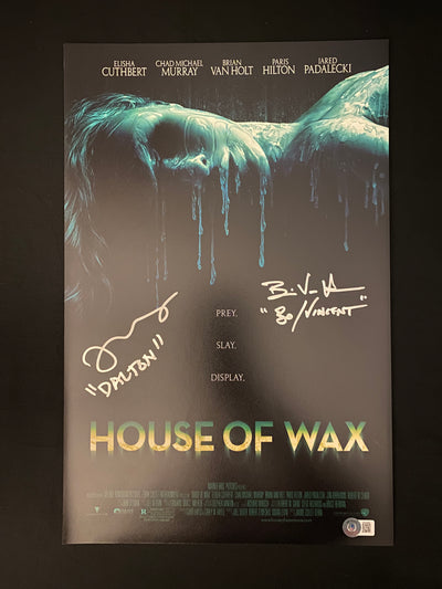 Brian Van Holt & Jon Abrahams signed House Of Wax 11X17 photo W/ Beckett witnessed COA