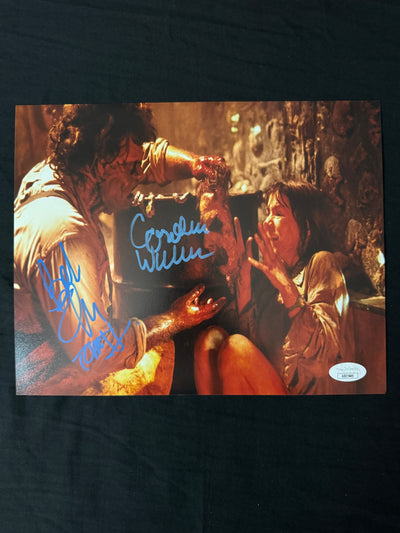 Bob Elmore & Caroline Williams signed 8X10 Photo The Texas Chainsaw Massacre II W/ JSA COA