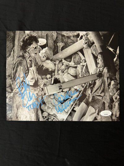 Bob Elmore & Caroline Williams signed 8X10 Photo The Texas Chainsaw Massacre II W/ JSA COA